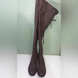 Kohl’s Jetset Grey Faux Suede Over-the-Knee Boots - Size 9.5